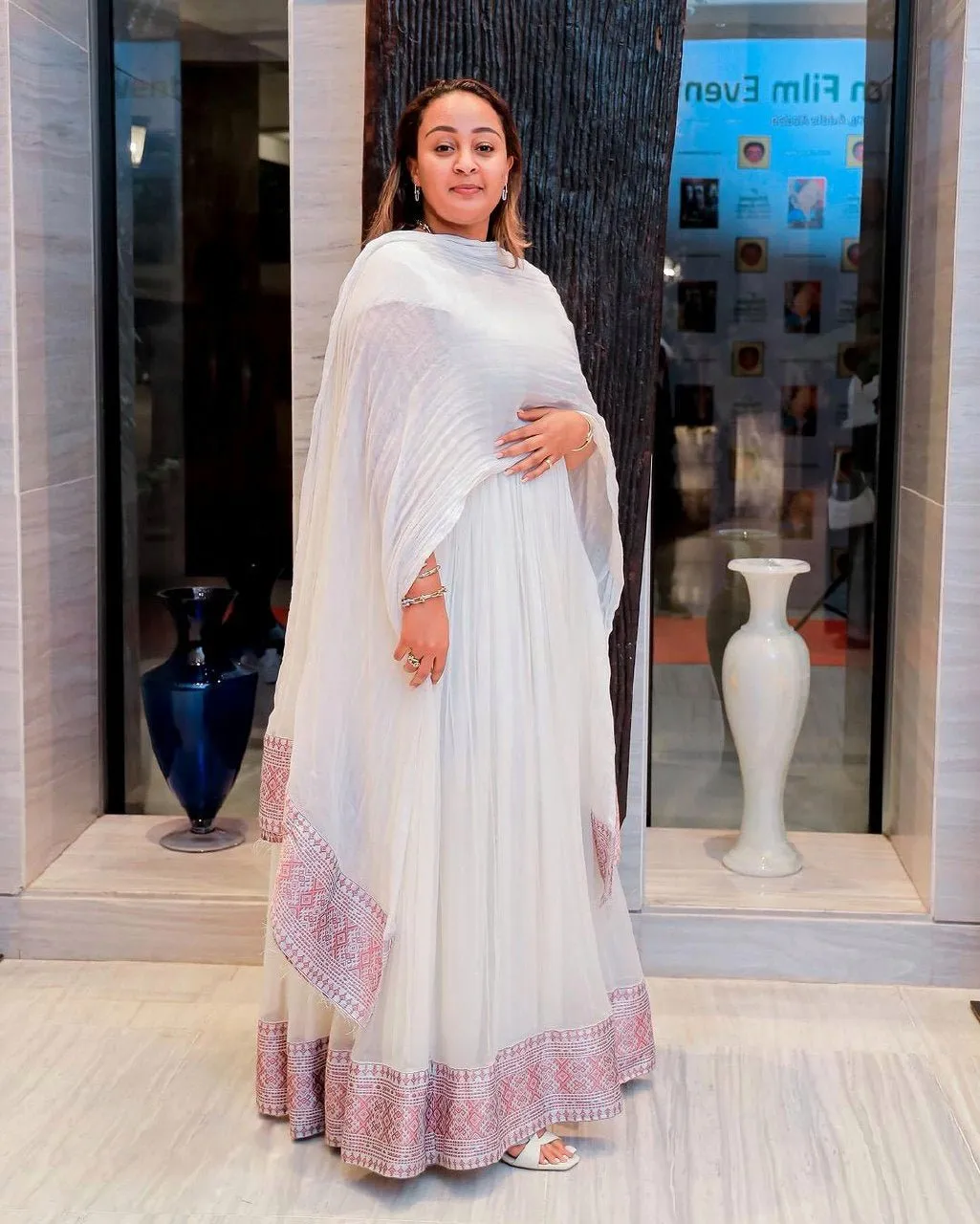 Simple Light Pink Habesha Dress Modern Habesha Kemis Ethiopian Dress Style Traditional Habesha Libs