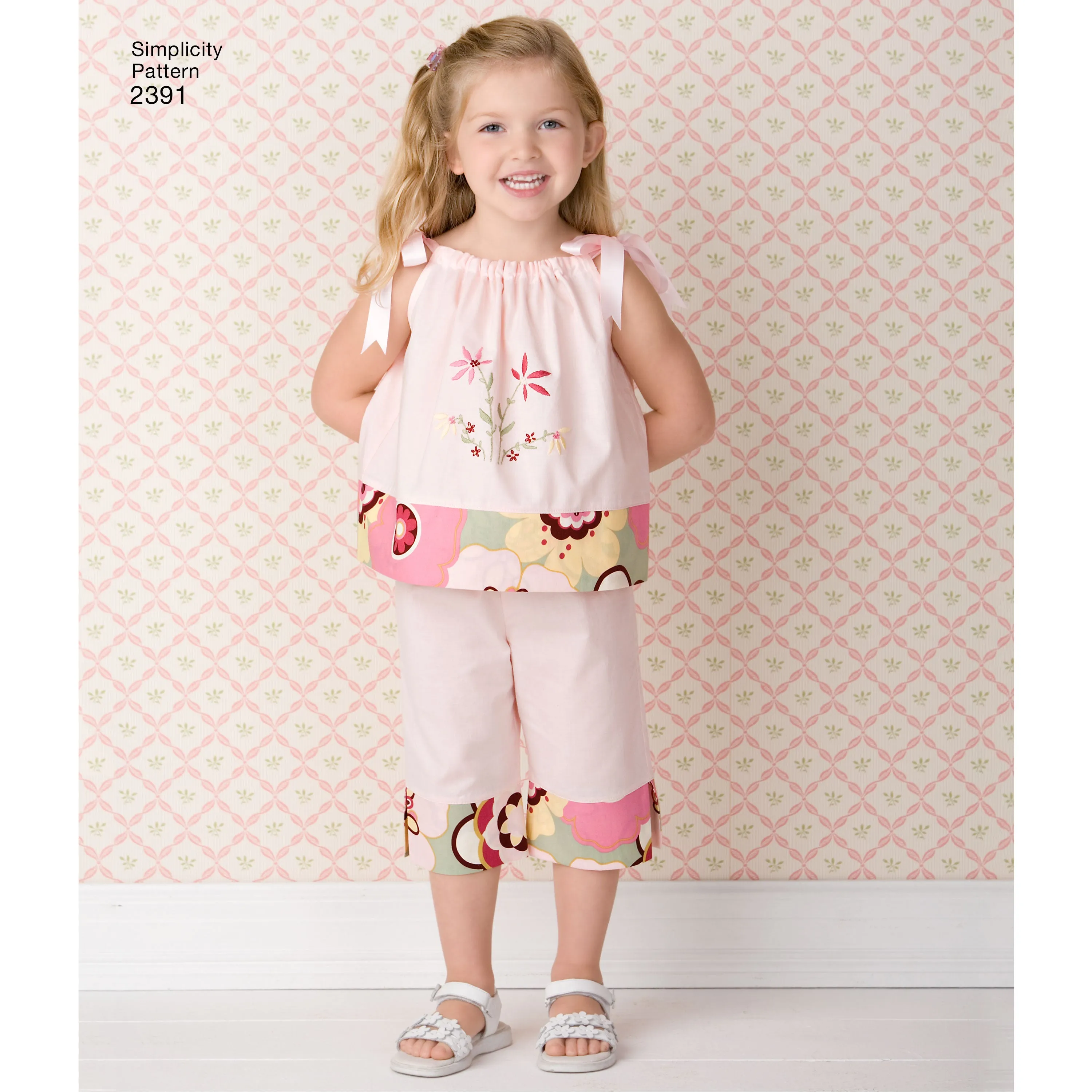 Simplicity Pattern 2391 Child's Pillowcase Dress, Tops, Pants, and Bag