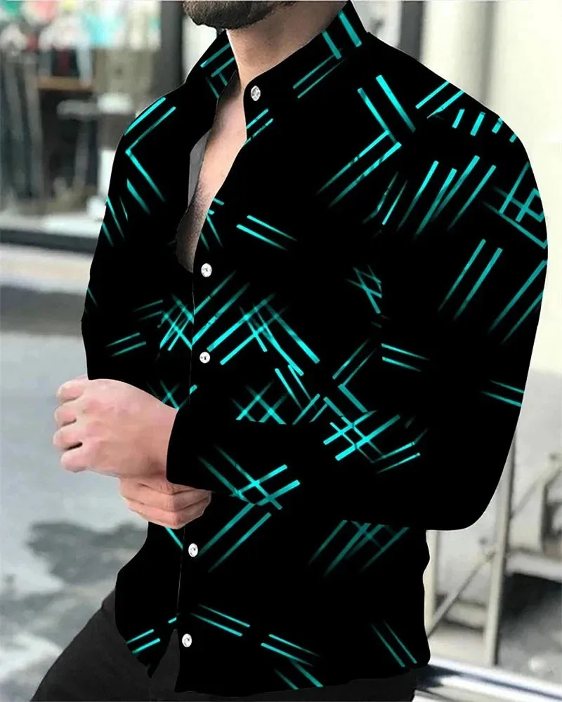 Sml-xlrge Cuba Lapel  Long Sleeve Beach Barbecue Barbie Catchers