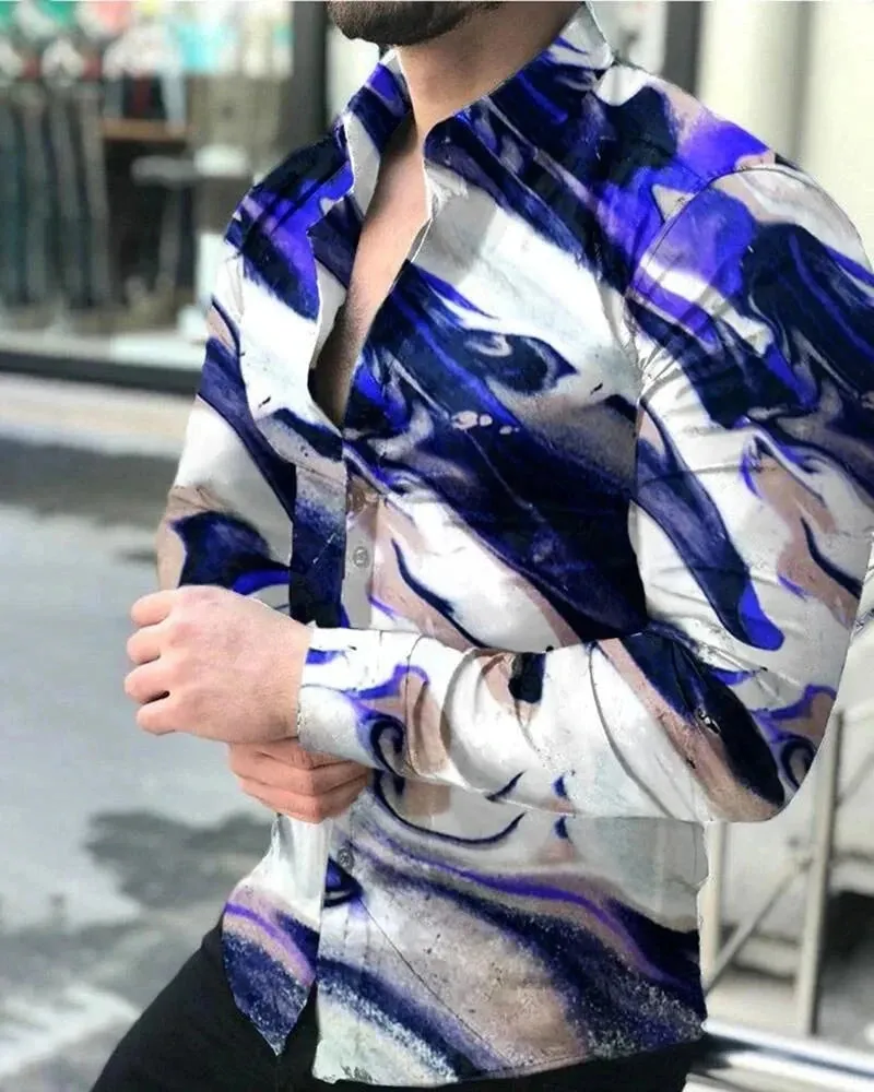 Sml-xlrge Cuba Lapel  Long Sleeve Beach Barbecue Barbie Catchers
