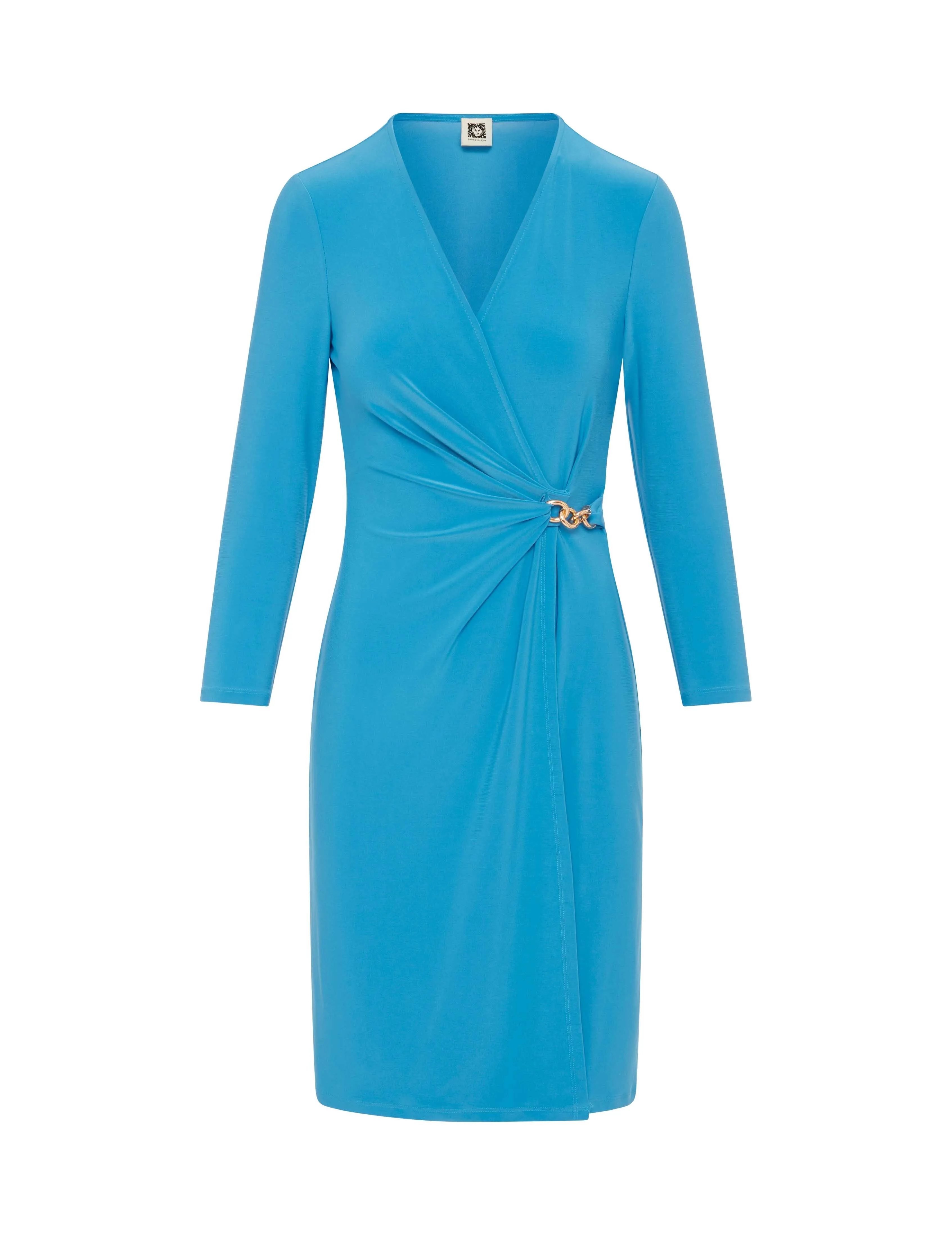 Solid Classic Wrap Dress- Sale