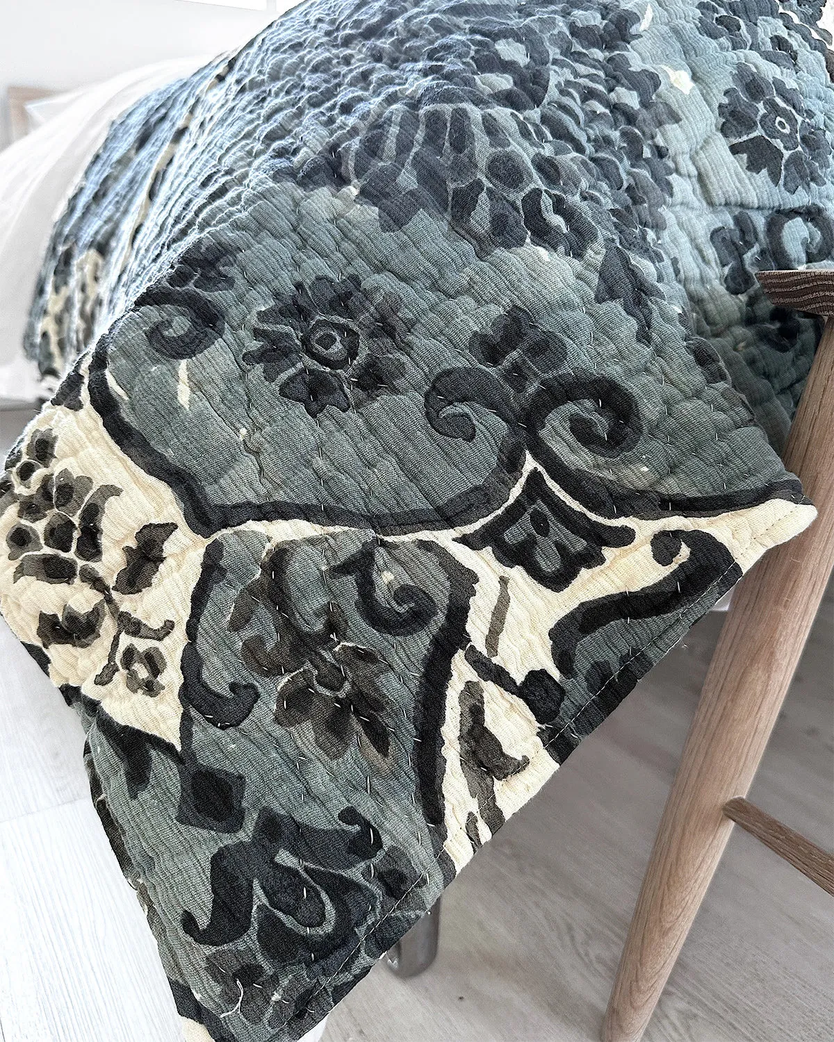 Sophia Quilted Blue Shams