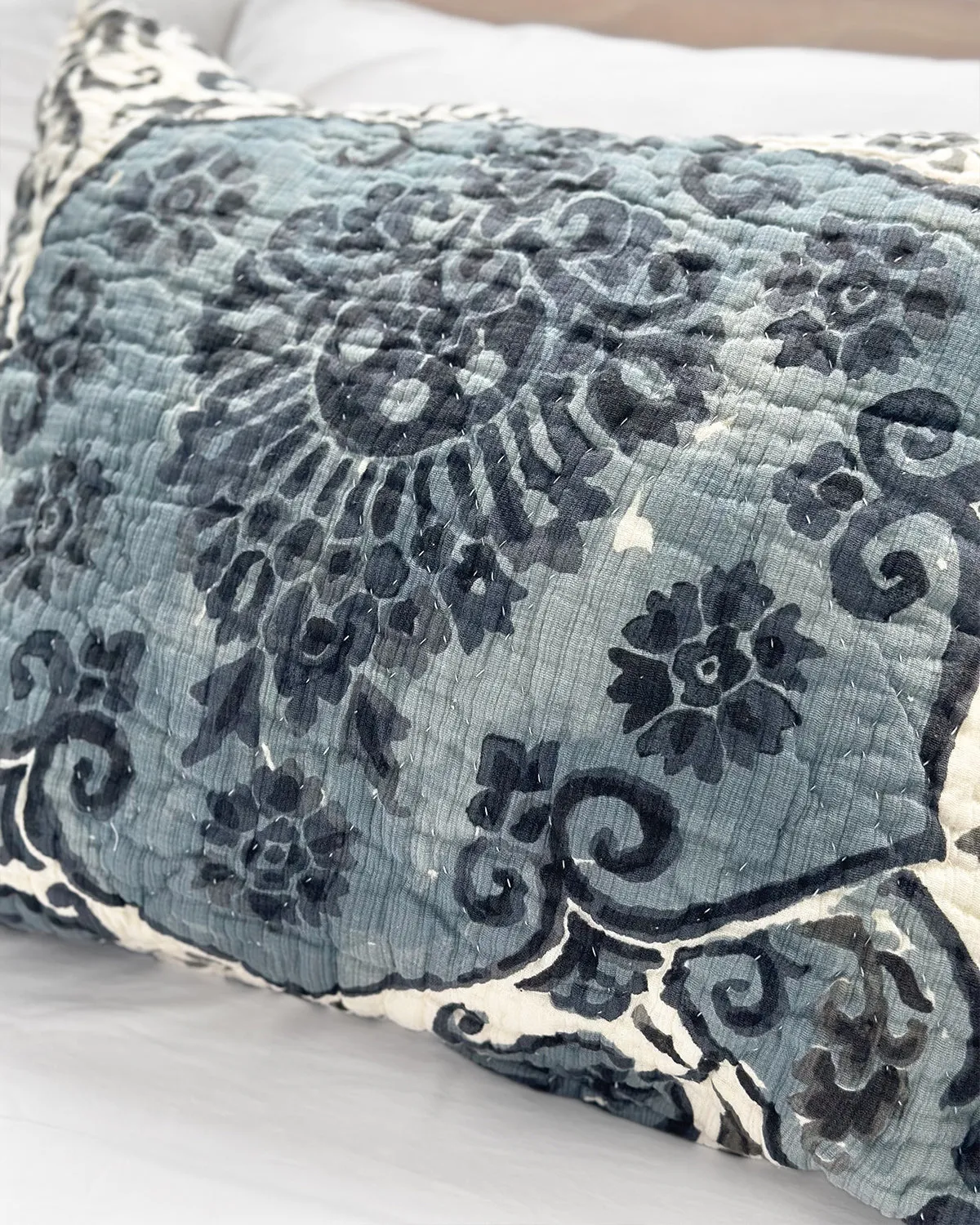 Sophia Quilted Blue Shams