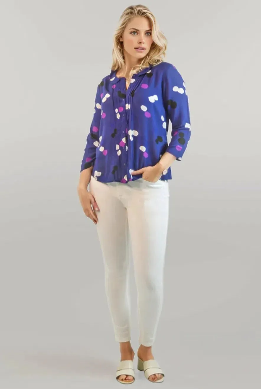 Spotted Peter Pan Collar Blouse