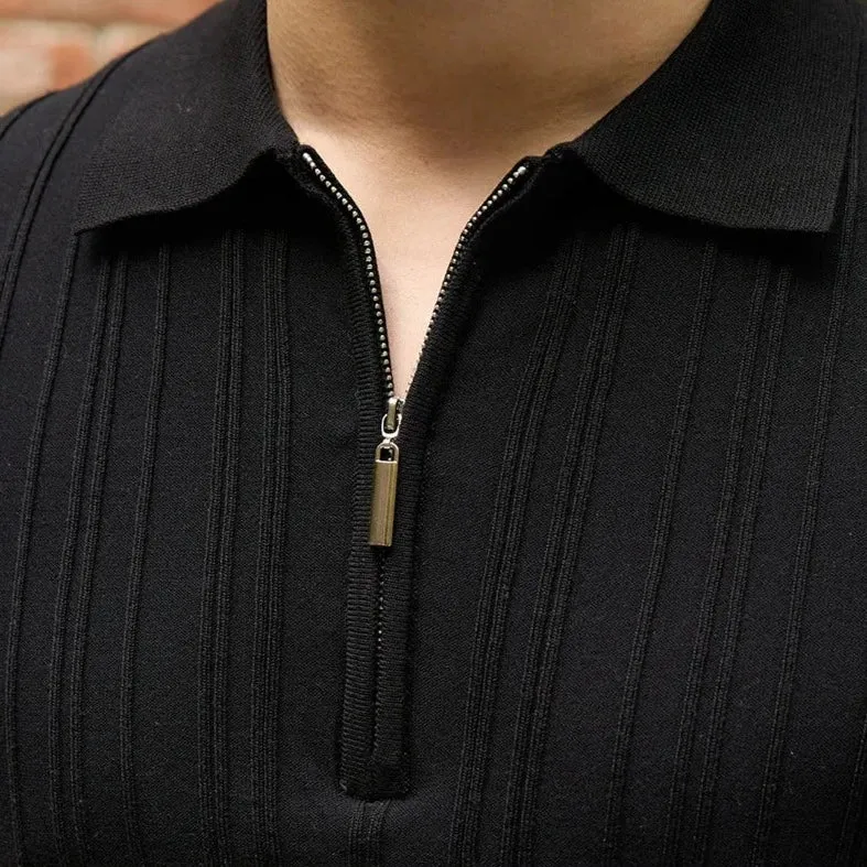 Spring zipper t-shirt men