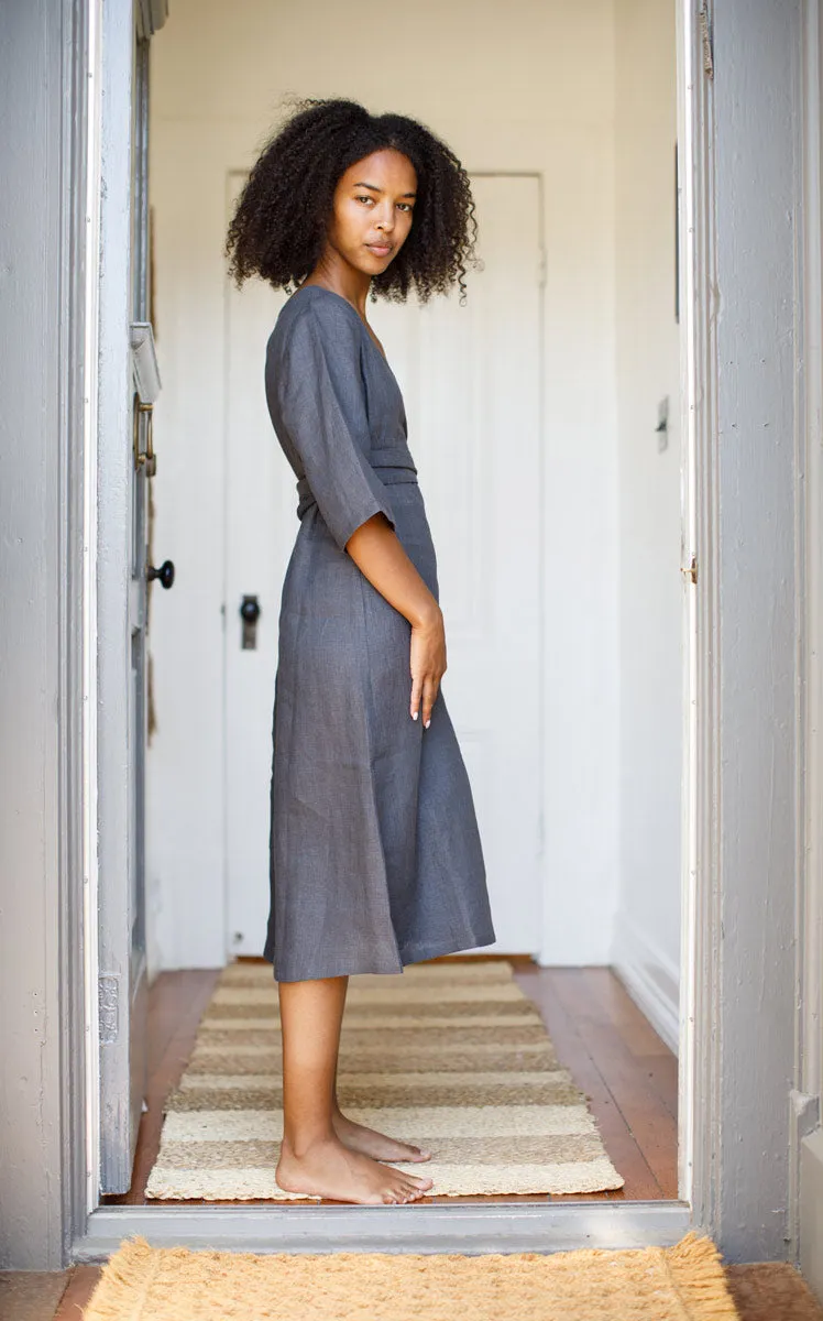 Studio Dress in Iron Linen