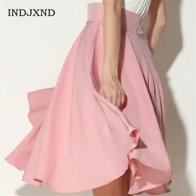 Summer High Waist Middle Zipper Skirt