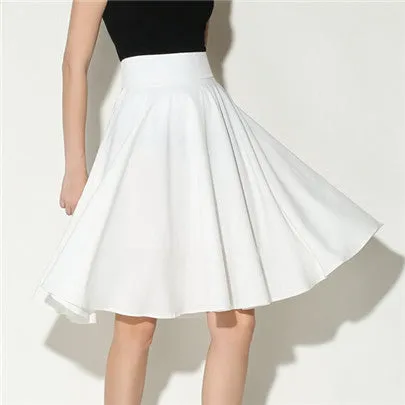 Summer High Waist Middle Zipper Skirt
