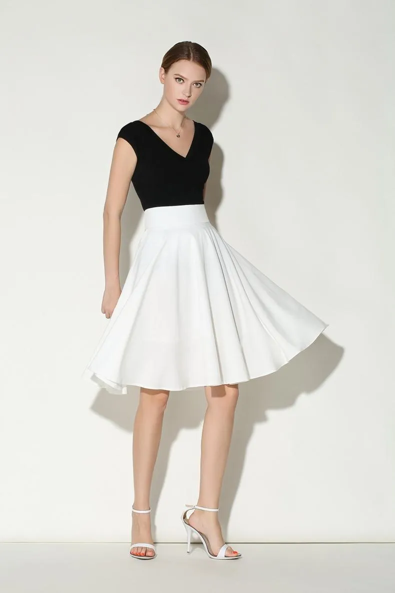 Summer High Waist Middle Zipper Skirt