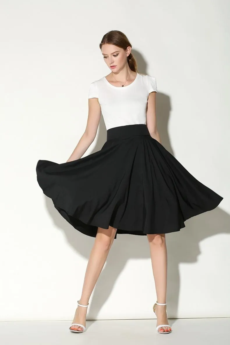 Summer High Waist Middle Zipper Skirt