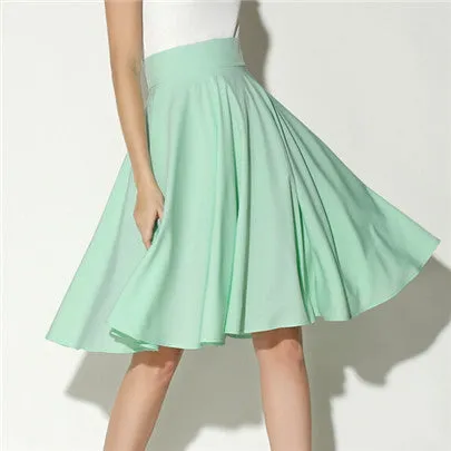Summer High Waist Middle Zipper Skirt
