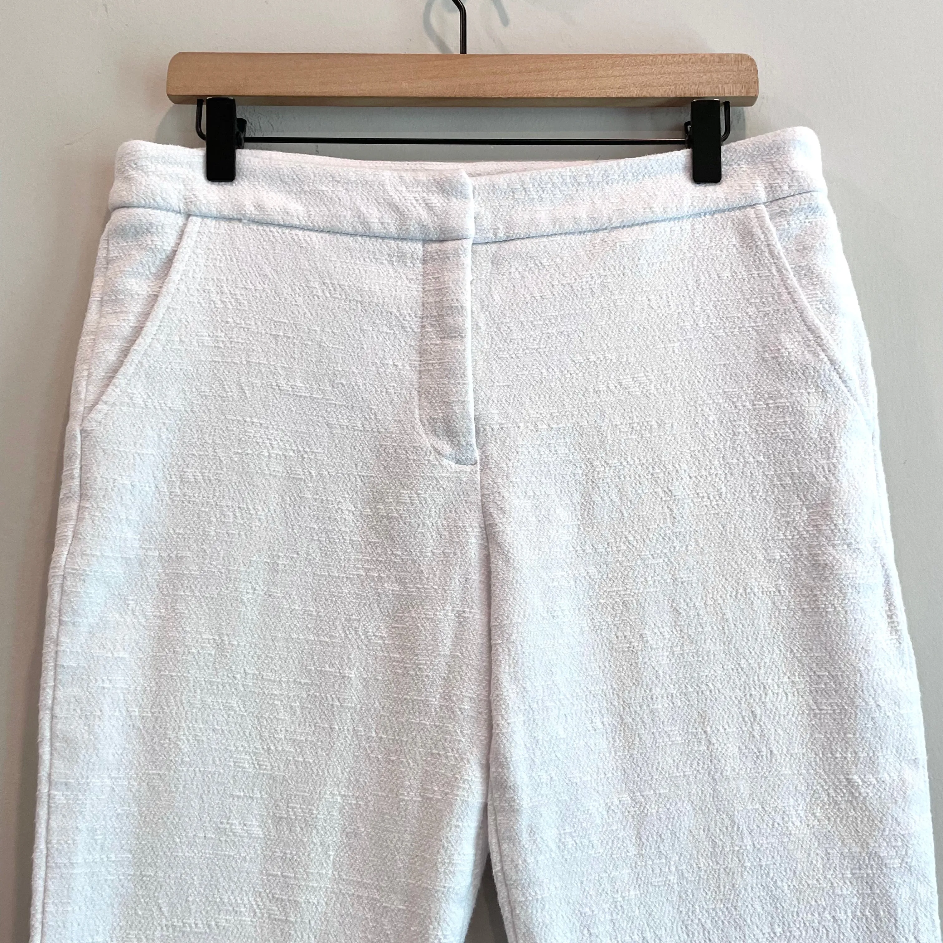 Textured Step Hem Dress Pants