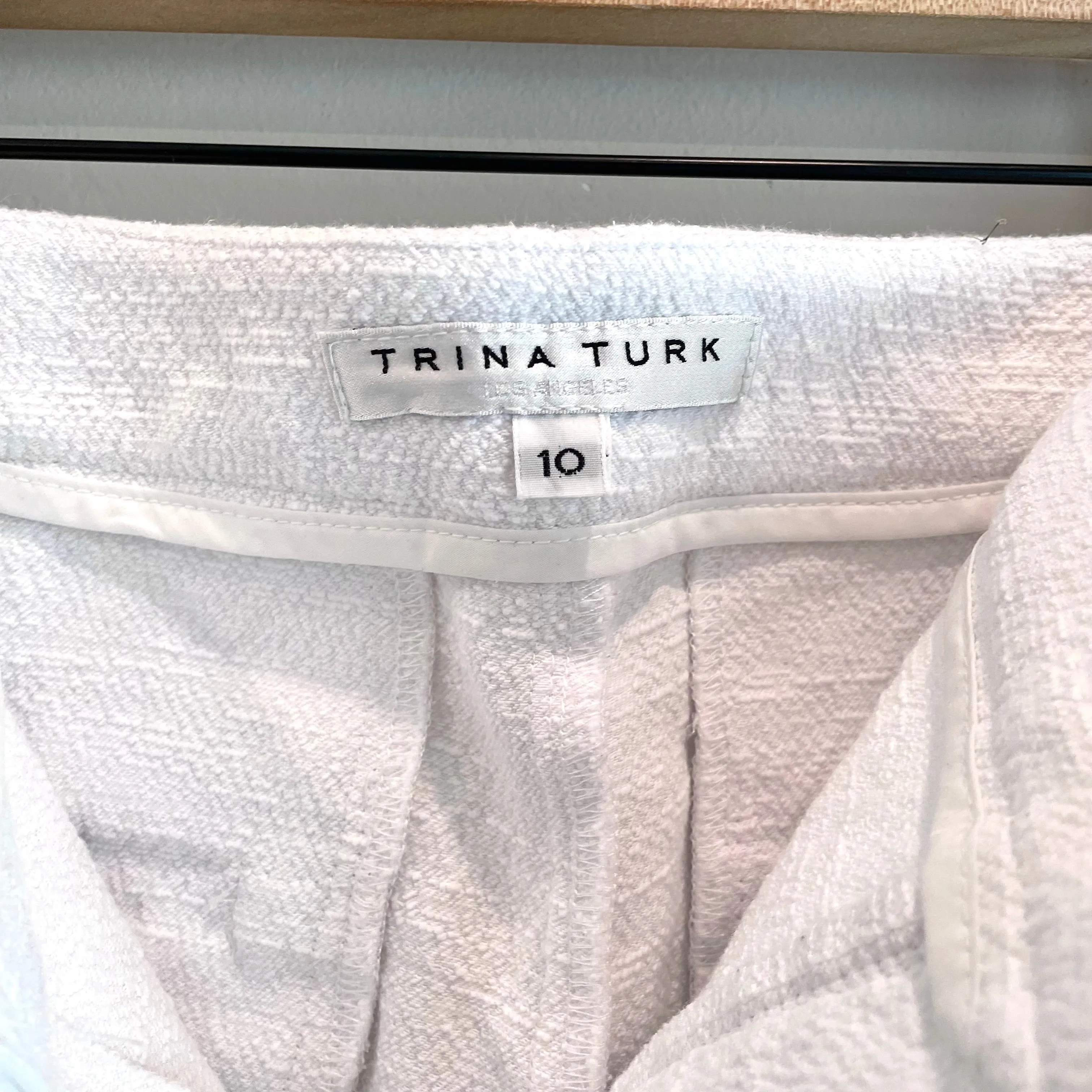 Textured Step Hem Dress Pants
