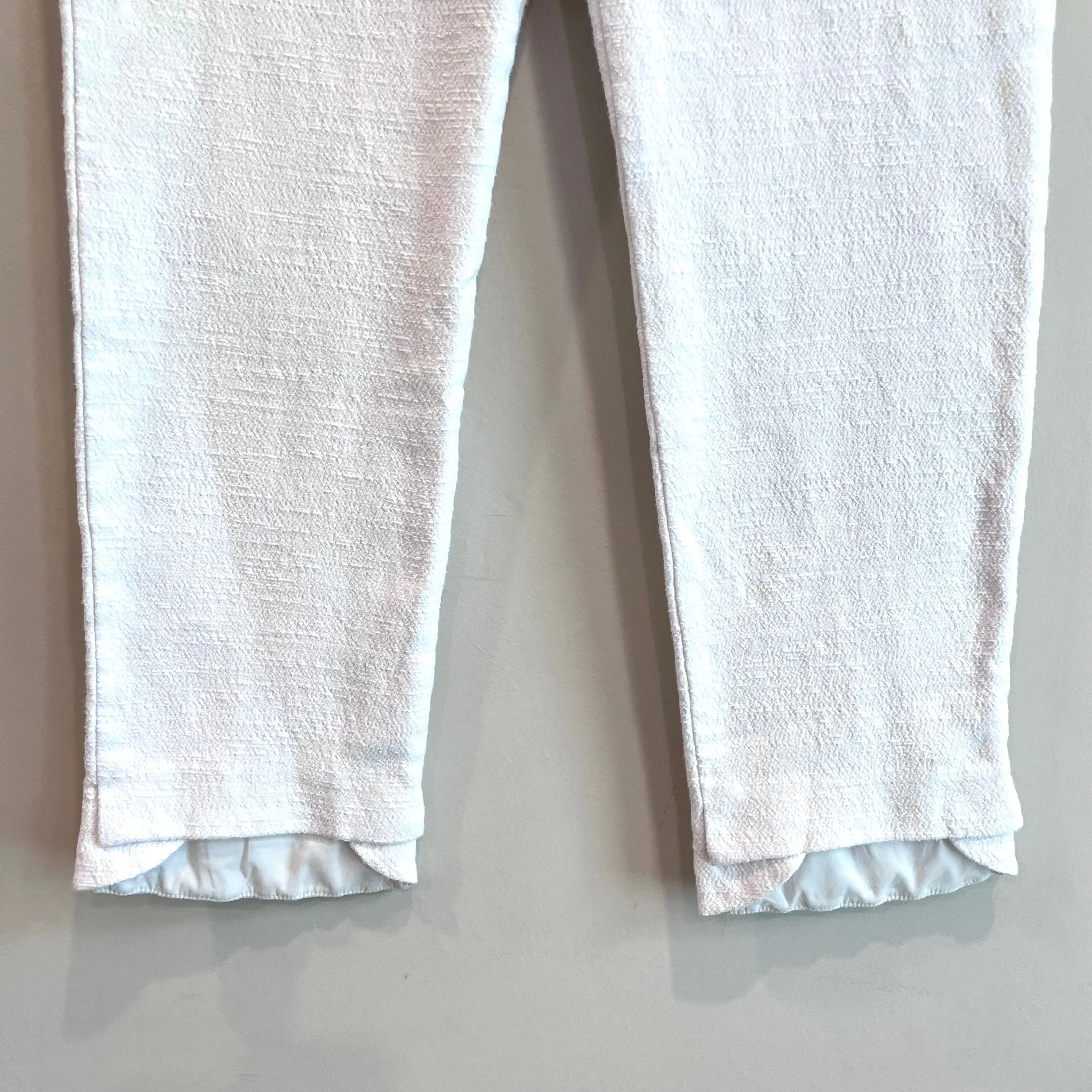 Textured Step Hem Dress Pants