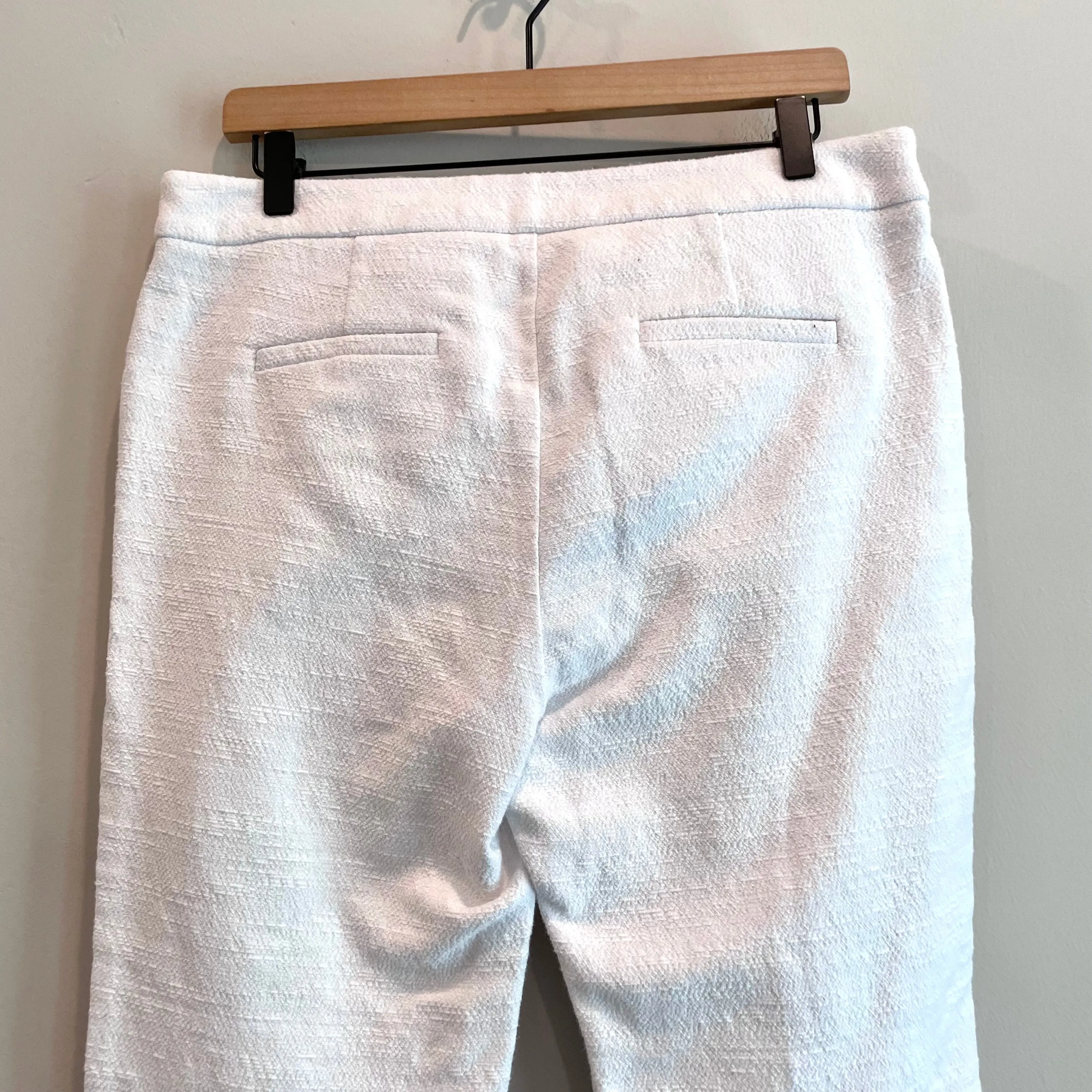 Textured Step Hem Dress Pants