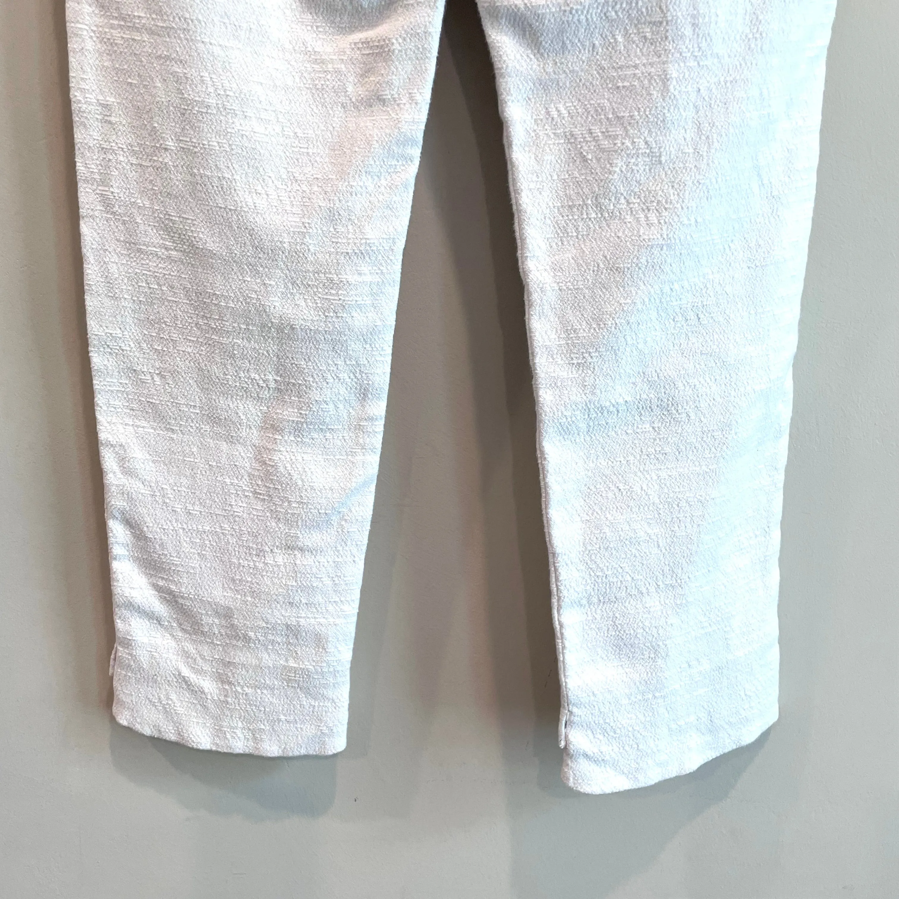 Textured Step Hem Dress Pants