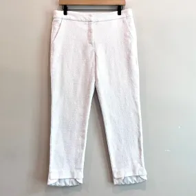 Textured Step Hem Dress Pants