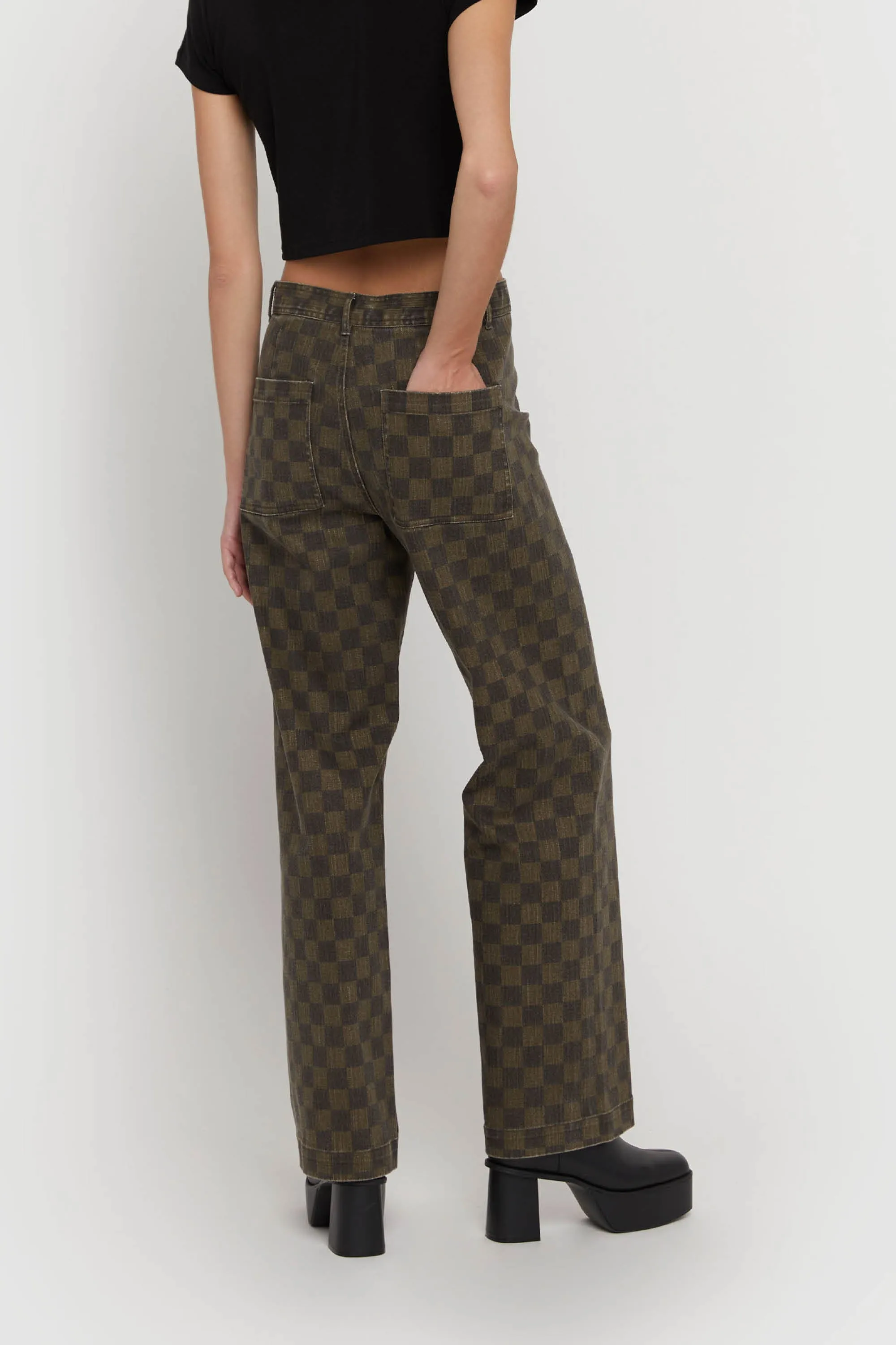 TWILL CHECKER PANT