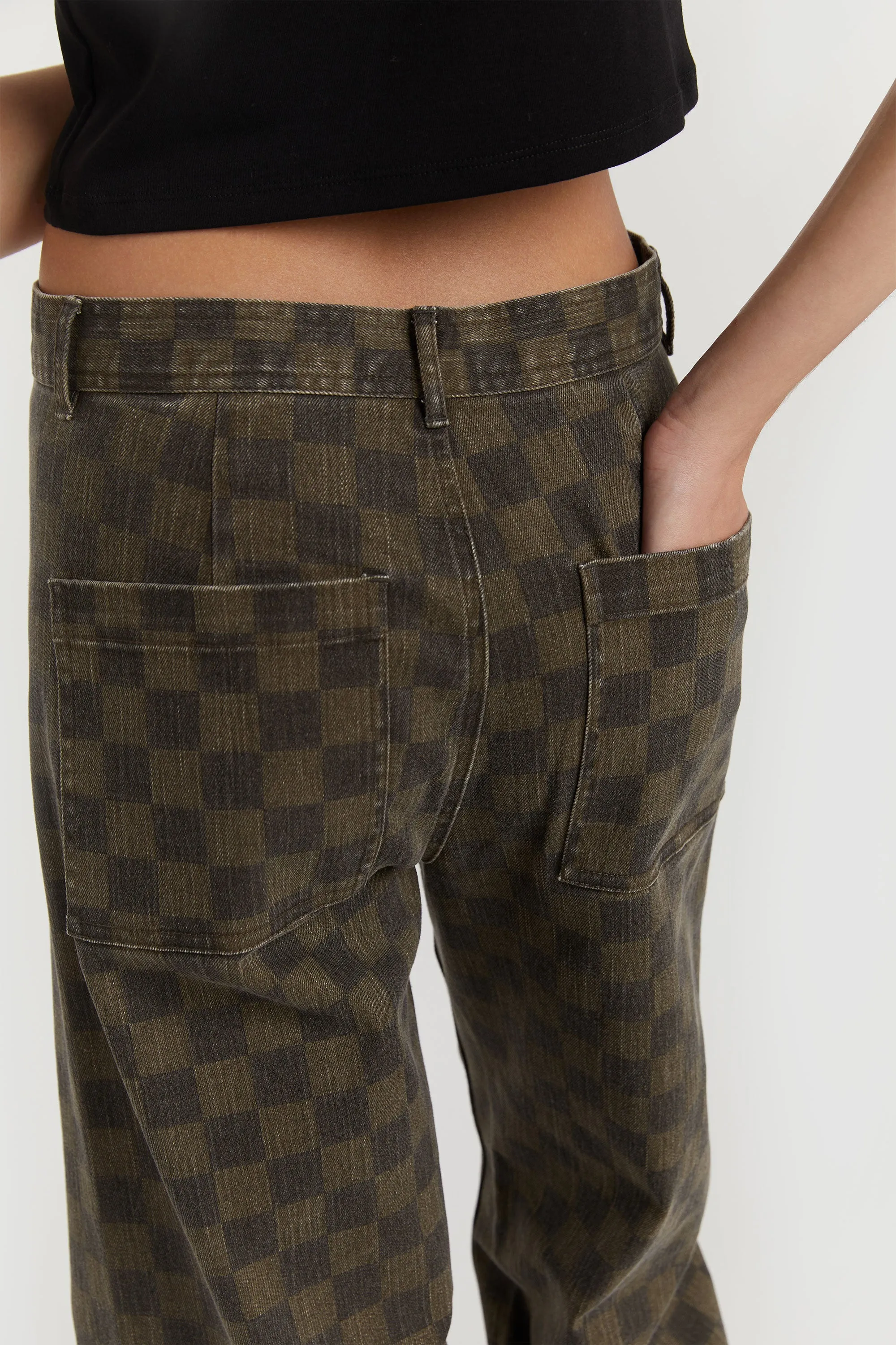 TWILL CHECKER PANT
