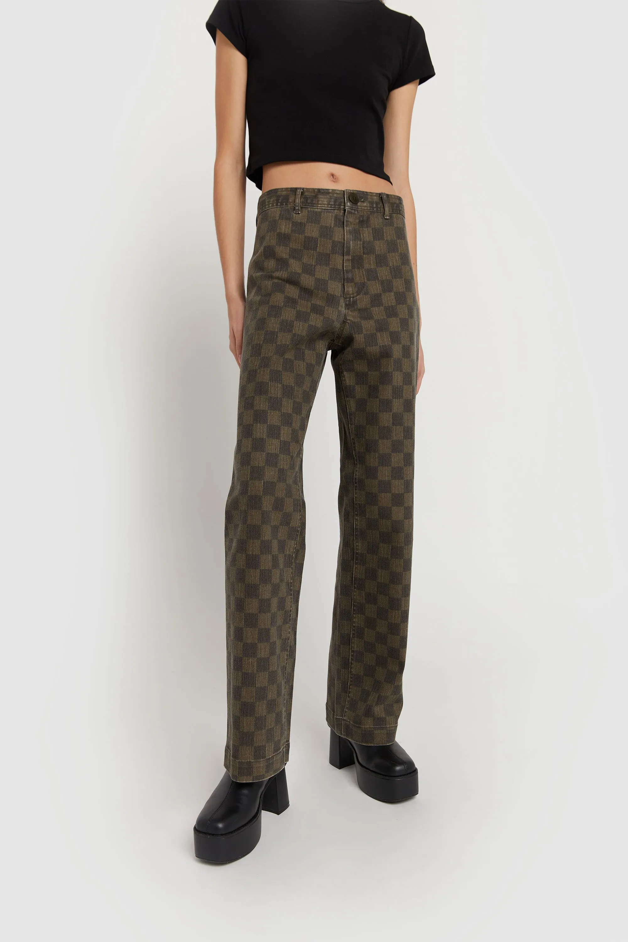 TWILL CHECKER PANT