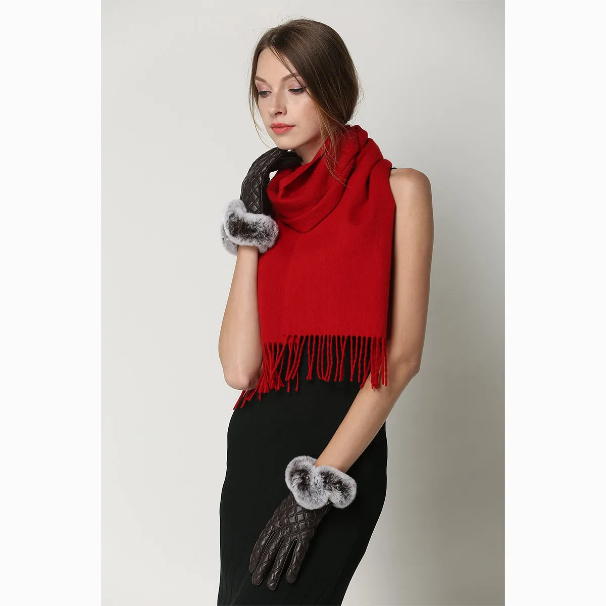 Ugg Cashmere & Wool Scarf Tomato