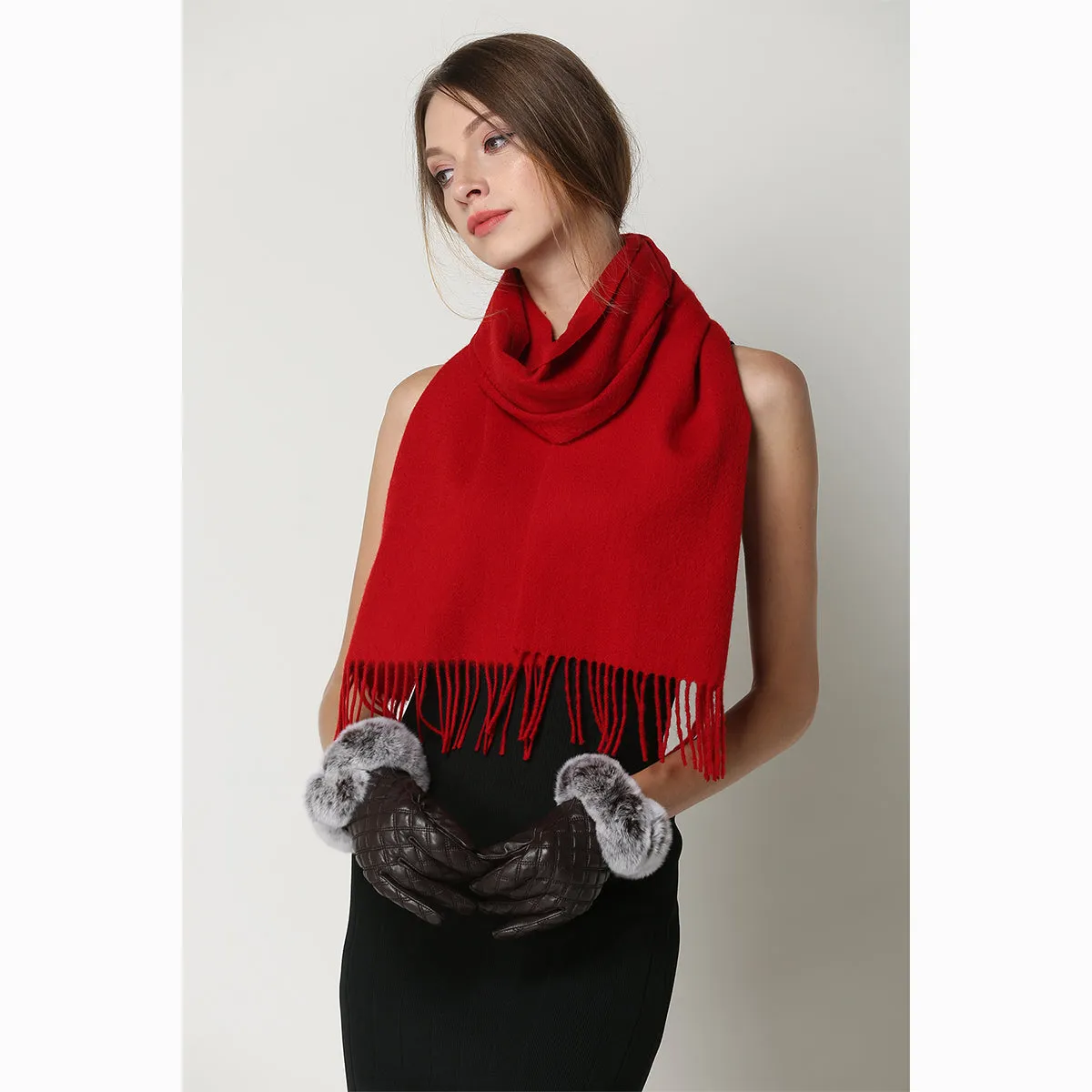 Ugg Cashmere & Wool Scarf Tomato