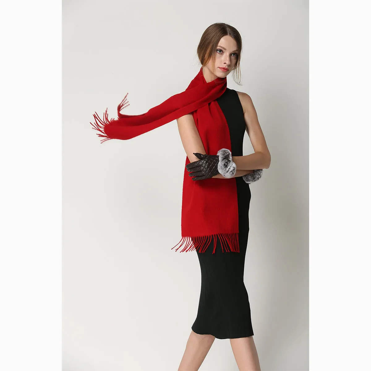 Ugg Cashmere & Wool Scarf Tomato