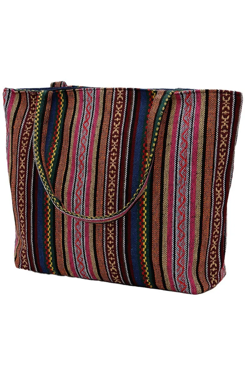 Western Navajo Tribal Canvas Tote Bag