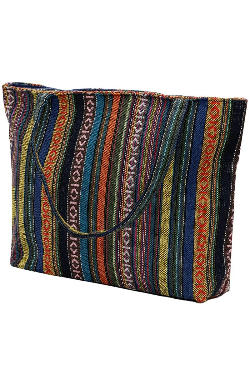 Western Navajo Tribal Canvas Tote Bag