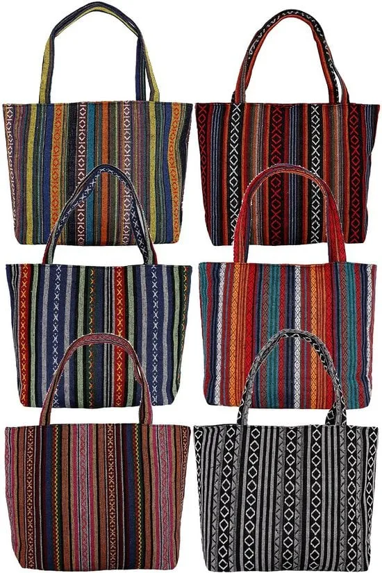 Western Navajo Tribal Canvas Tote Bag
