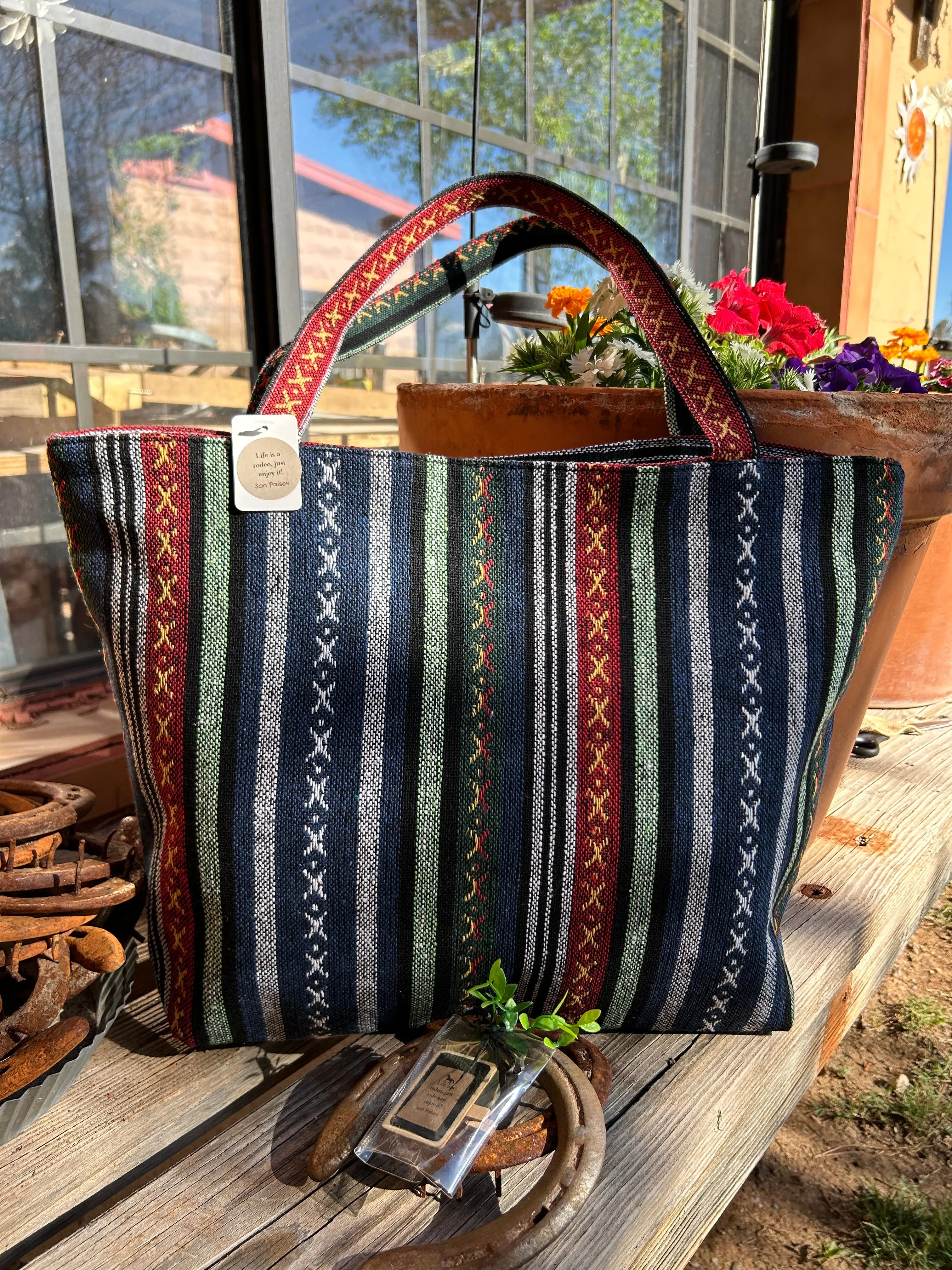 Western Navajo Tribal Canvas Tote Bag
