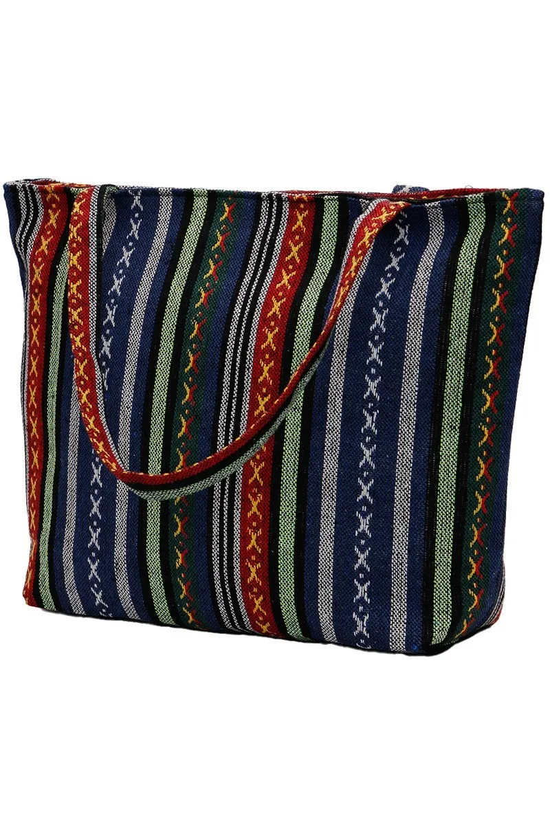Western Navajo Tribal Canvas Tote Bag