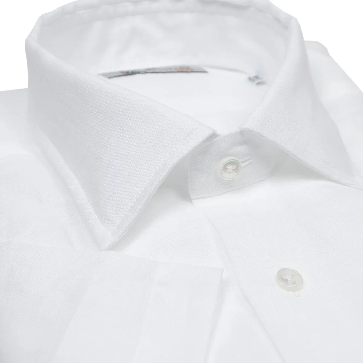 White Linen Short Sleeve Shirt