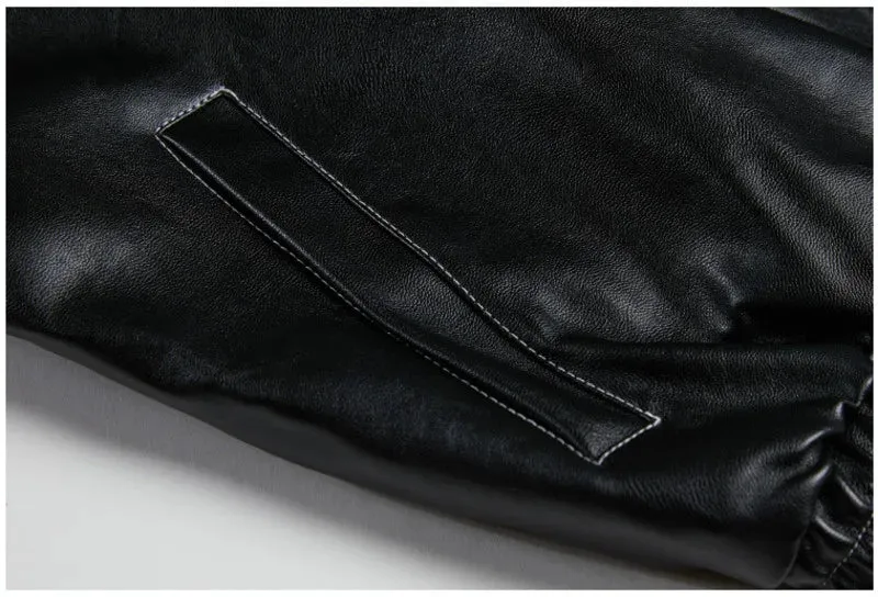 Wiaofellas  -  Leather PU Jackets Men's Spring And Spring New Loose Fashion Male Korean Casual Streetwear Lapel Zipper Coat New 2Y220