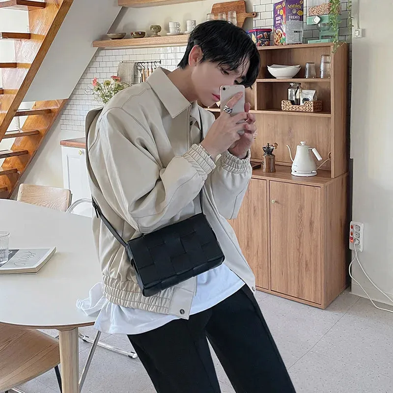 Wiaofellas  -  Leather PU Jackets Men's Spring And Spring New Loose Fashion Male Korean Casual Streetwear Lapel Zipper Coat New 2Y220