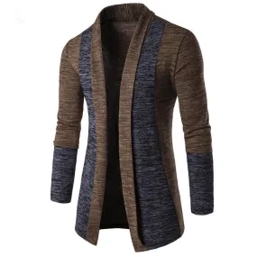 Wiaofellas  -  Spring Autumn Men Kint Cardigan Coat Patchwork Contrast Color Korean Style Fashion Casual knitted Jacket Outwear Streetwear