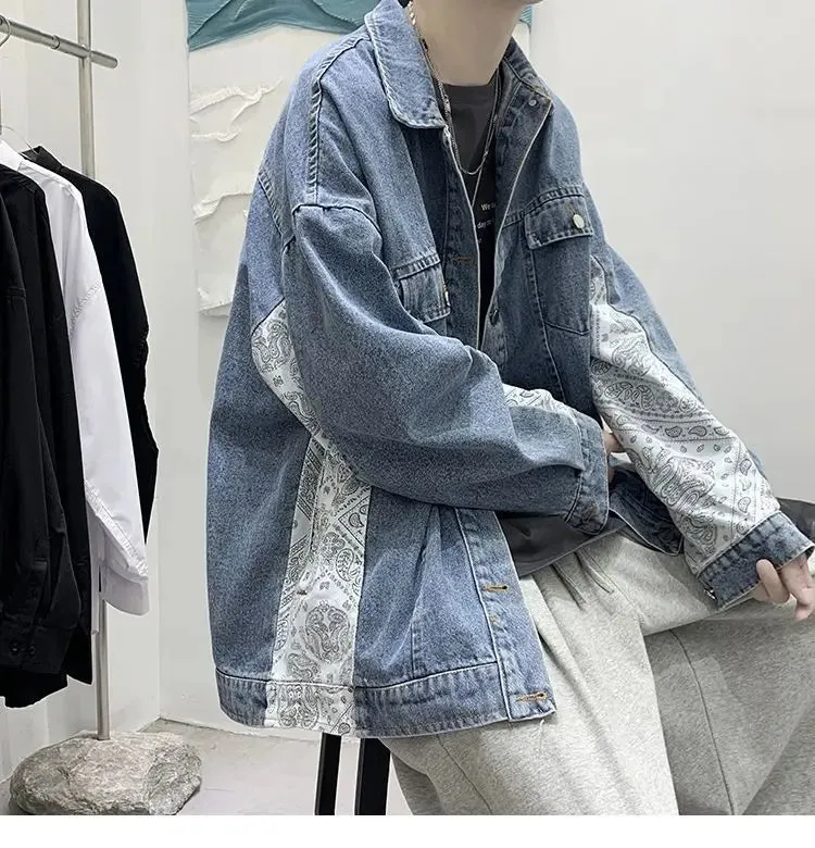 Wiaofellas  -  Winter Autumn Spring Blue Denim Coat for Men Women Streetwear Jeans Jacket Y2k Clothing Vacation Birthday Clothes