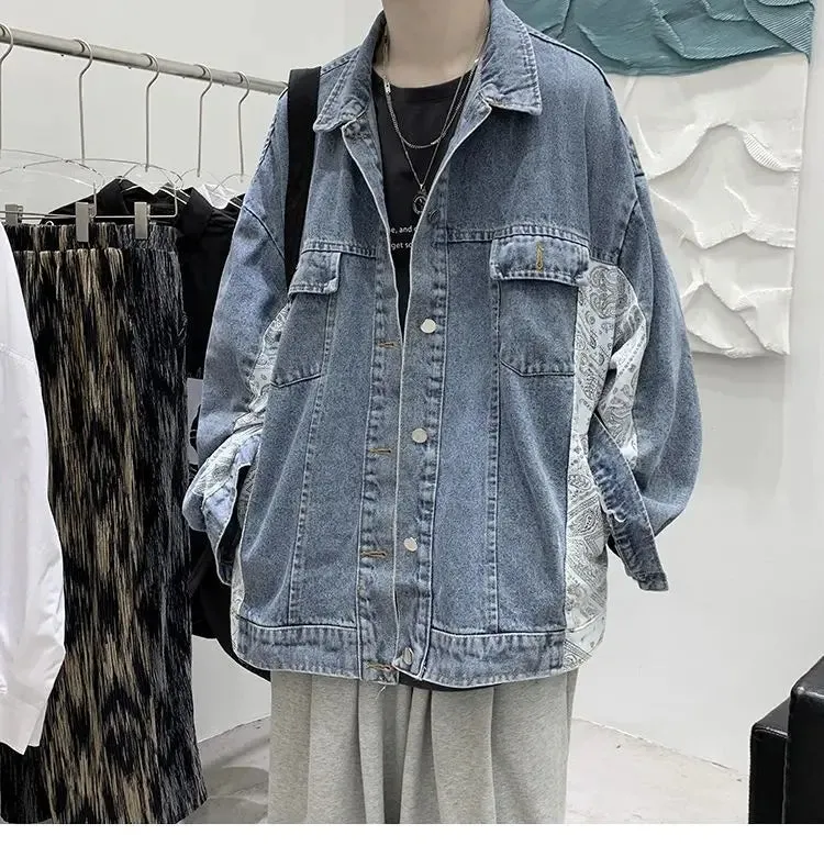 Wiaofellas  -  Winter Autumn Spring Blue Denim Coat for Men Women Streetwear Jeans Jacket Y2k Clothing Vacation Birthday Clothes