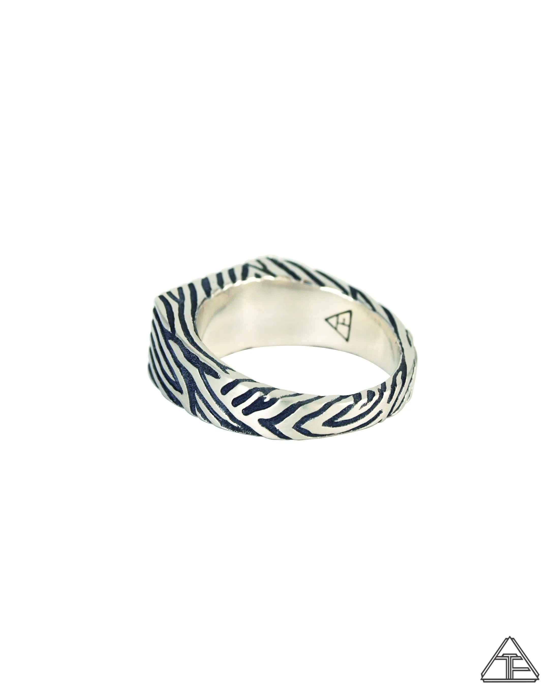 Wild Coat: Fordite Signet Ring Size 9