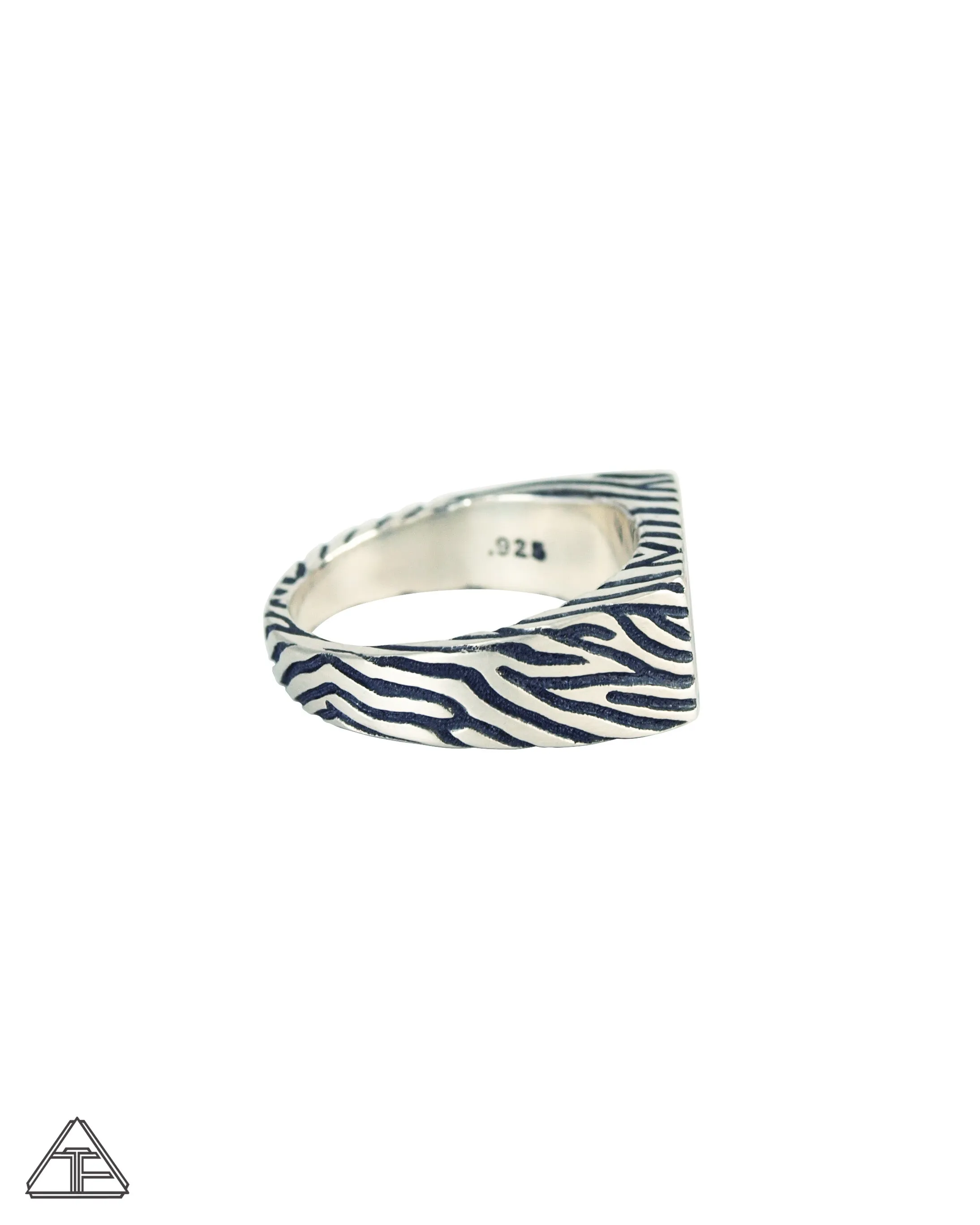 Wild Coat: Fordite Signet Ring Size 9