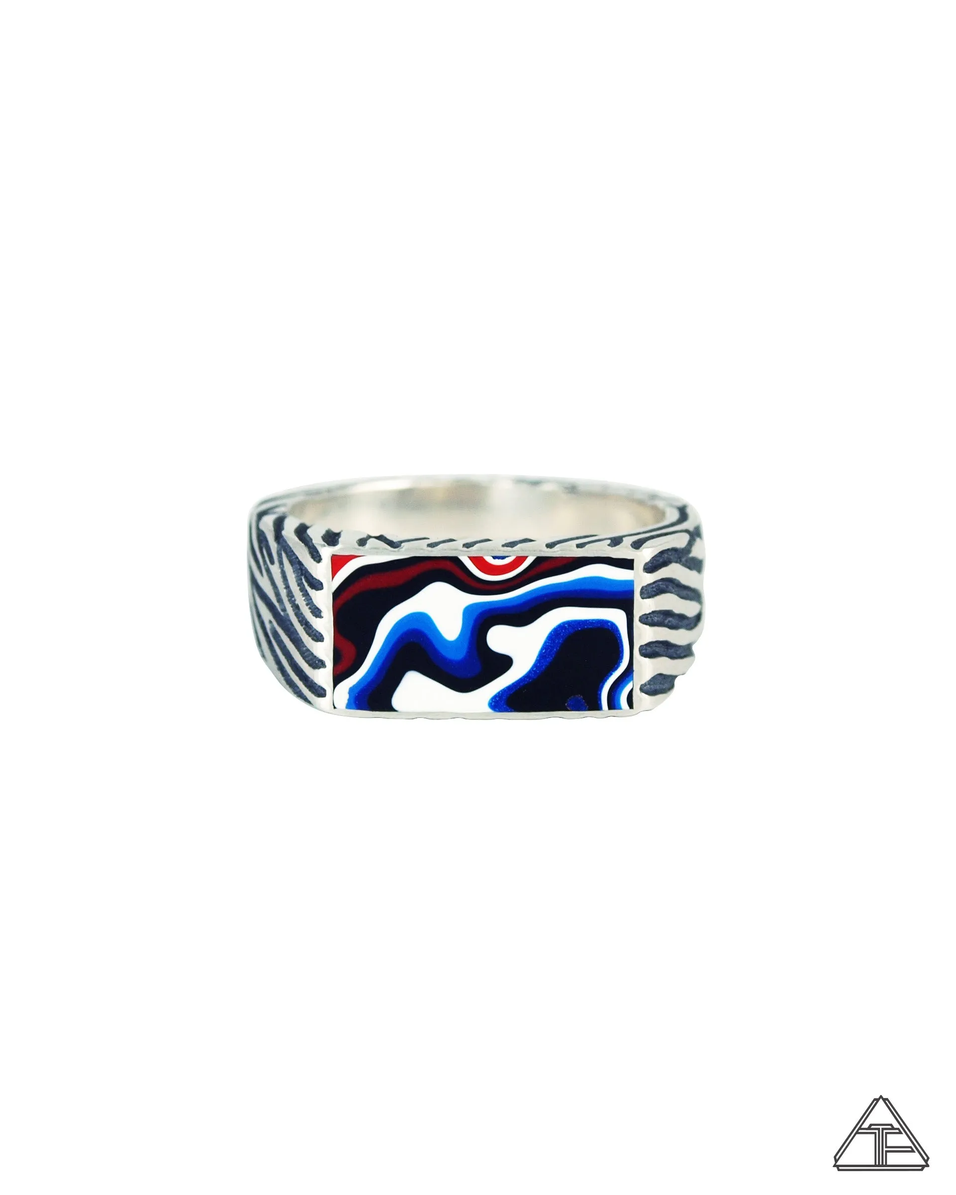 Wild Coat: Fordite Signet Ring Size 9