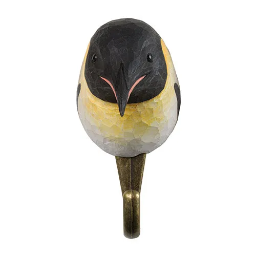 Wildlife Garden - Hand Carved Hook - Penguin
