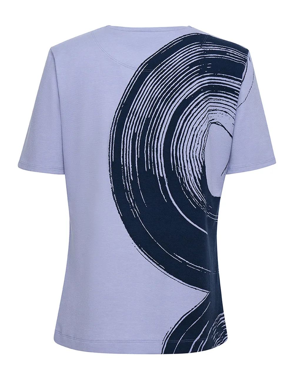 Winding Jersey Printed Knit Top