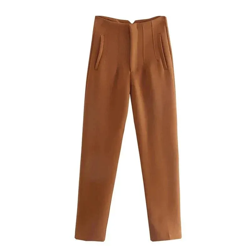 Women's Best Seller High Waist Skinny Fit Pants - Perfect for Any Occasion - Clearance
