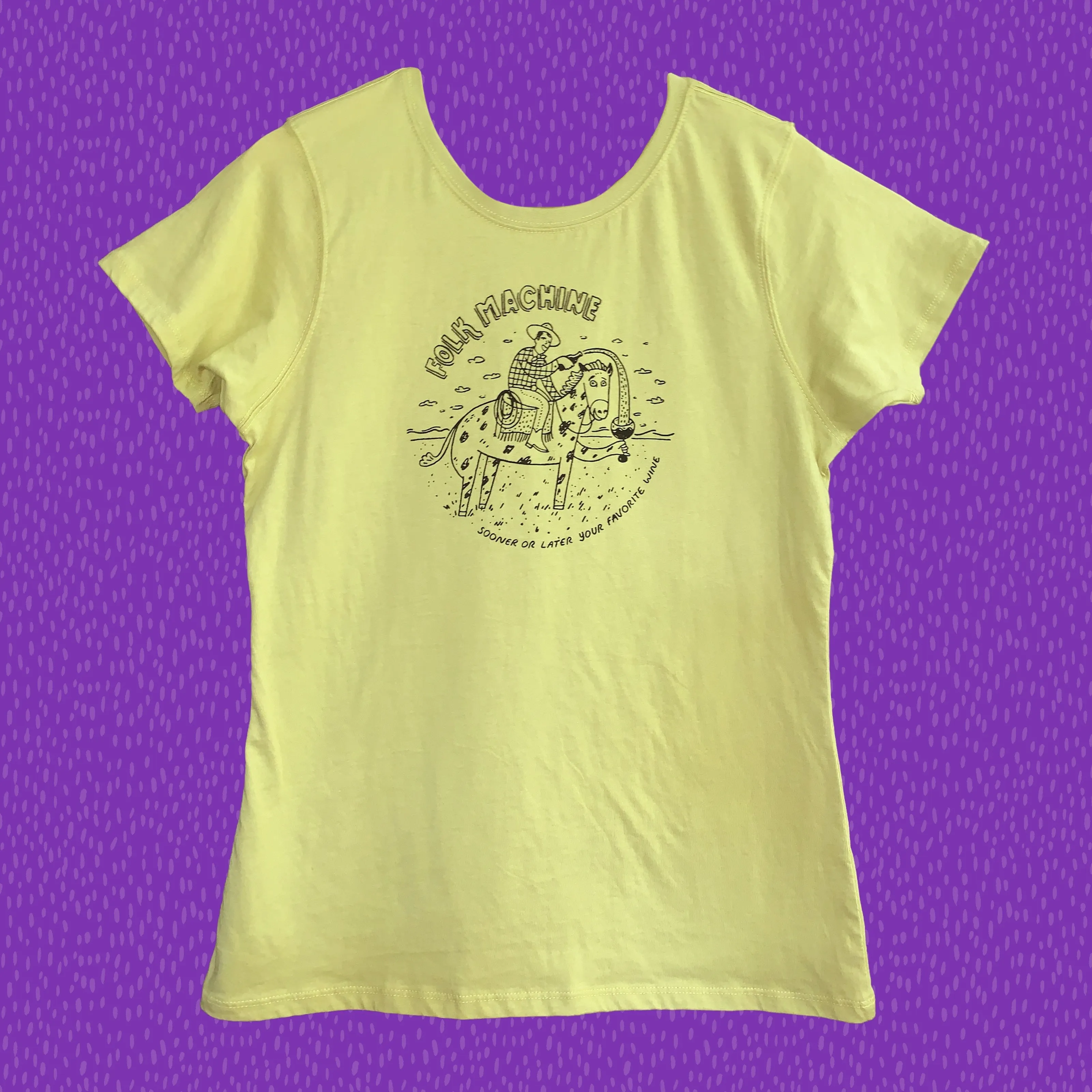 Women's Folk Machine Tee designed by Leslie Herman